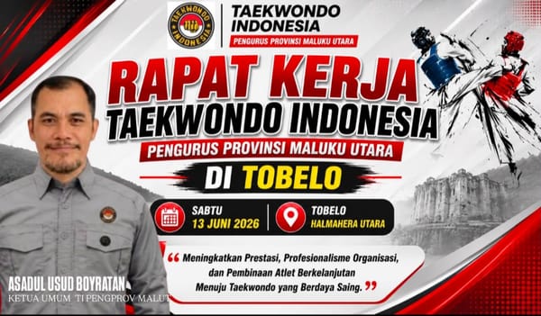 Pengprov Taekwondo Maluku Utara Gelar Rakerda di Tobelo