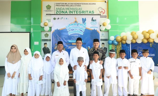 Kemenag Malut Salurkan 929 Paket Santunan Lebaran Yatim dan Disabilitas Peaceful Muharam 1448 H