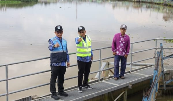 Antisipasi Intrusi Air Asin Saat Kemarau, Direksi PAM Bandarmasih Tinjau Intek Sungai Bilu