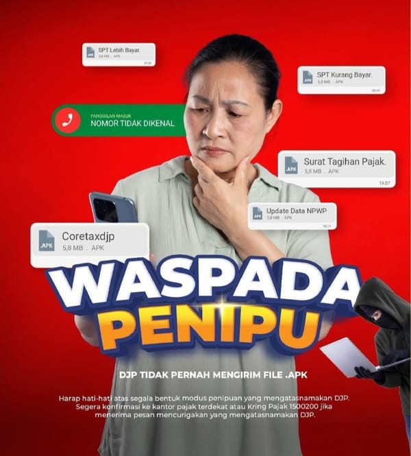 Waspada Modus Email Palsu, DJP Kalselteng Ingatkan Wajib Pajak Jangan Terkecoh Tagihan Fiktif