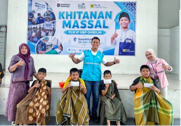 PLN Indonesia Power UBP Ombilin Gelar Khitanan Massal, Layani 70 Anak di Sawahlunto