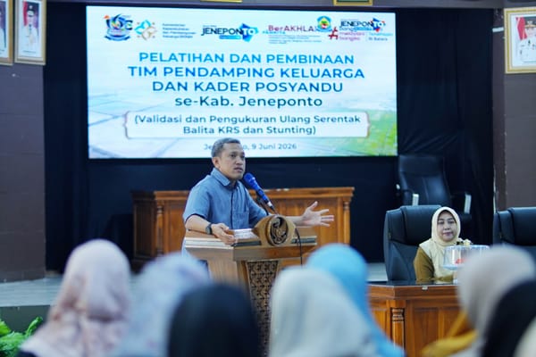 Bupati Jeneponto  Tekankan Akurasi dan Validasi Data Stunting