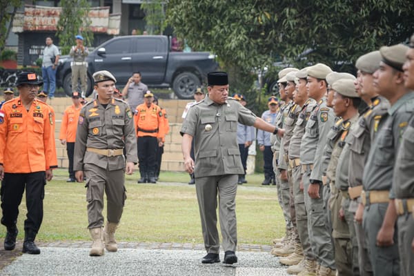 Untuk Kelancaran Mobilitas Pelaksanaan MTQ Riau ke 44; Bupati Kuansing Gelar Apel Pasukan Gabungan