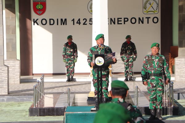 Teguhkan Jatidiri dan Loyalitas Pengabdian, Kodim 1425/Jeneponto Gelar Upacara 17-an