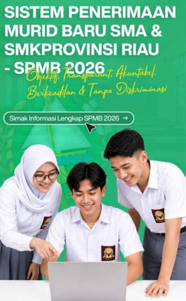 SPMB Jalur Afirmasi Dibuka, Pemprov Riau Sediakan 2.179 Kursi di 44 SMA/SMK Swasta