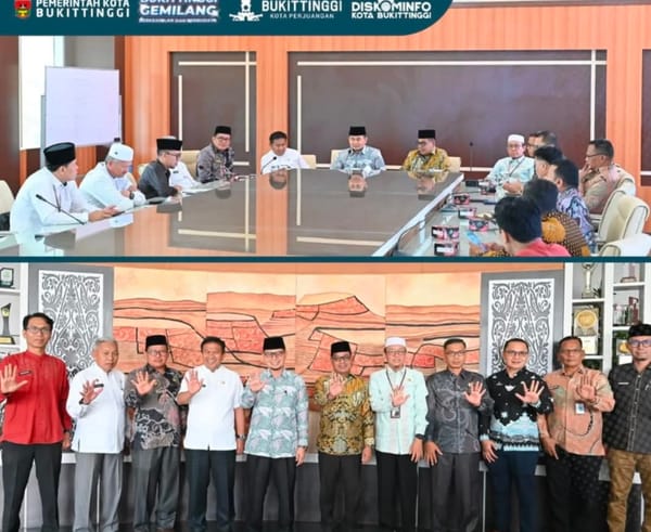 Wawako Ibnu Asis Terima Kunjungan Wakil Bupati Pesisir Selatan Bahas Persiapan MTQ 2027