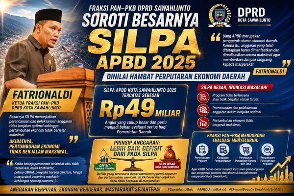 Fatrionaldi Soroti Besarnya SILPA APBD 2025, Dinilai Hambat Perputaran Ekonomi Daerah