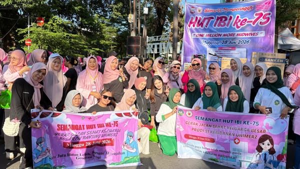 IBI Ranting UNIMERZ Makassar Semarakkan HUT IBI Ke-75 Melalui Gerak Jalan Sehat