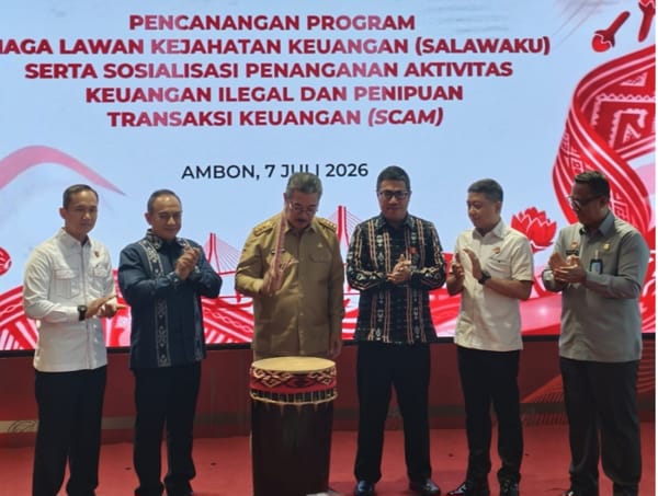 Lawan Scam dan Kejahatan Keuangan Digital, Polda Maluku-OJK Luncurkan Gerakan SALAWAKU
