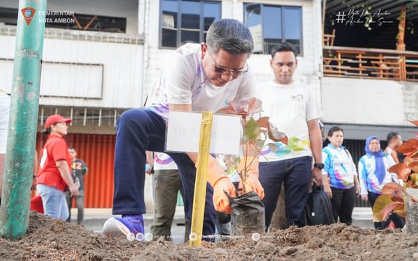 Sambut HUT Ke-451, Pemkot Ambon Tanam Gadihu di Tujuh Titik Kota Ambon