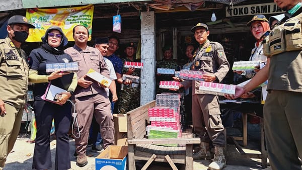 Razia Gabungan di Sulang Rembang Petugas Sita 25.200 Batang Rokok Ilegal