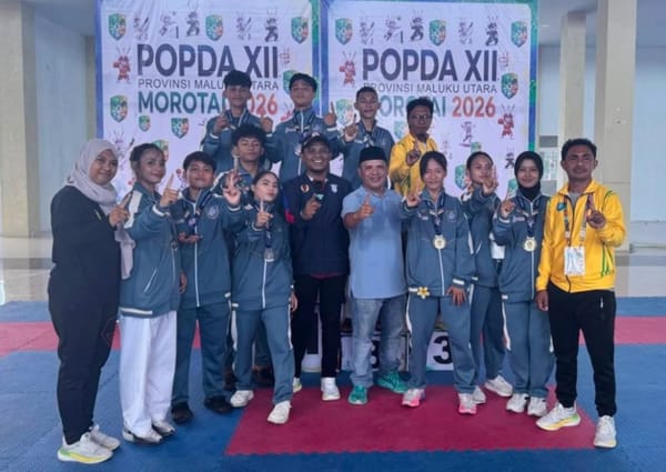Kota Tidore Raih Juara Umum Cabor Karate POPDA XII Maluku Utara di Morotai