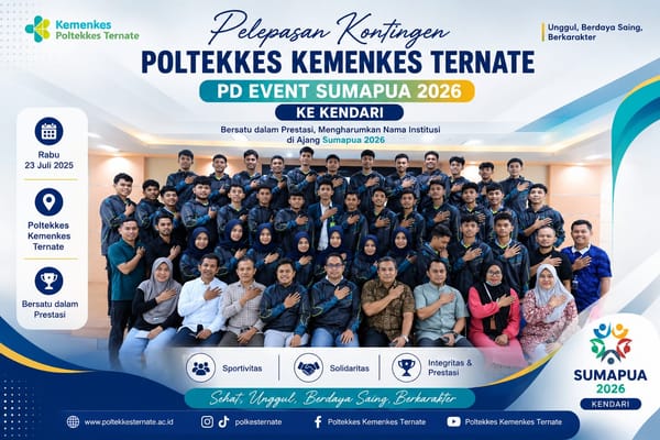 Direktur Poltekkes Kemenkes Ternate Lepas Kontingen Menuju PD Event Pornimakes Sumapua 2026 di Kendari