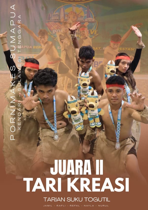 Kontingen Poltekkes Kemenkes Ternate Raih Juara II Tari Kreasi pada PORNIMAKES VI Regional SUMAPUA 2026 di Kendari