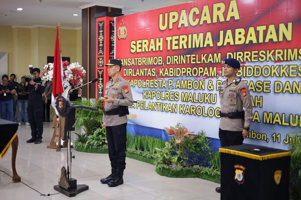 Kapolda Maluku Lantik 9 Pejabat Strategis, Perkuat Organisasi Polri Presisi