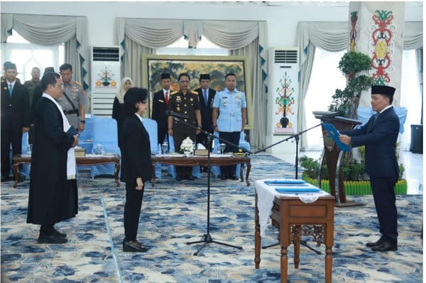 Linae Victoria Aden Resmi Jabat Sekda, Gubernur Titip Amanah Mengabdi untuk Masyarakat Kalteng