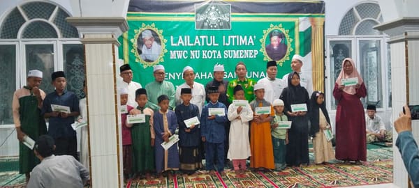 Lailatul Ijtima' MWC NU Kota Sumenep Perkuat Komitmen Pengurus, Santuni 20 Anak Yatim