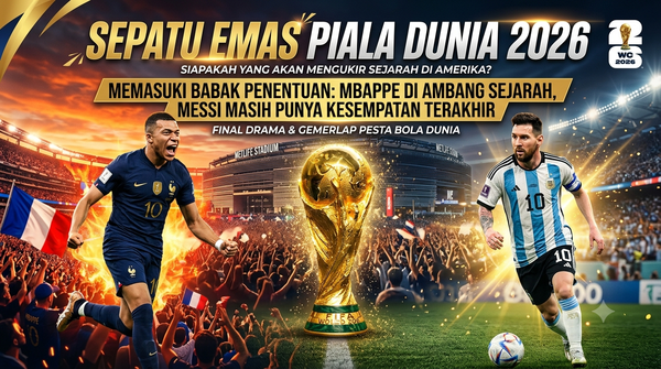 Sepatu Emas Piala Dunia 2026 Memasuki Babak Penentuan: Mbappe di Ambang Sejarah, Messi Masih Punya Kesempatan Terakhir