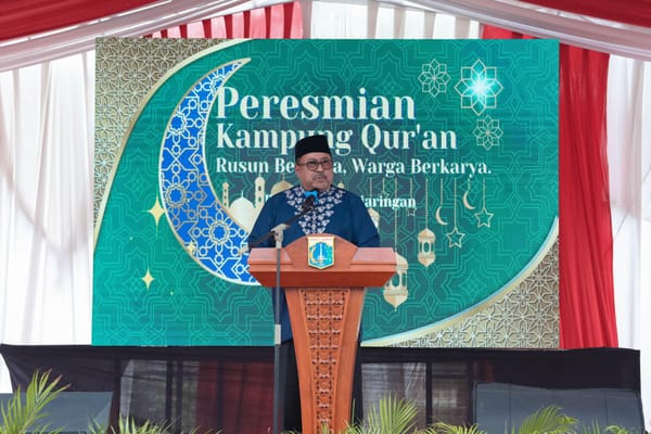 Rano Karno Resmikan Kampung Qur'an Rusunawa Penjaringan, Siapkan Model Pembinaan Karakter Warga