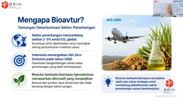 BRIN Tingkatkan Efisiensi Produksi Bioavtur Berbasis Biomassa