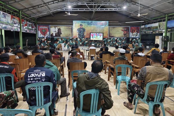 Kodim 1425/Jeneponto Jadikan Piala Dunia 2026 Panggung Kemanunggalan TNI dan Rakyat