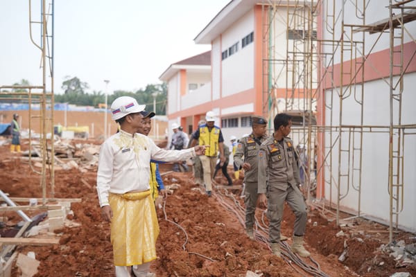 Sidak Progres Pembangunan Sekolah Rakyat, Plt Bupati Kuansing Bobot Pekerjaan Sudah Mencapai 82 persen