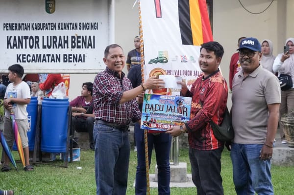Benai Sukses Raih Dua Prestasi di Pacu Jalur Rayon III Kuansing