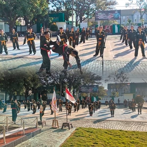 Asah Naluri Tempur, Kodim 1425/Jeneponto Gembleng Prajurit Lewat Latihan Pencak Silat Militer