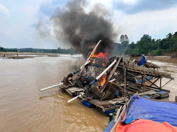 Polsek Cerenti Kuansing Tertibkan 48 Rakit PETI di Lima Desa, Tegaskan Komitmen Jaga Kelestarian Sungai Kuantan
