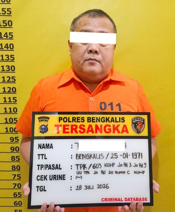 Polisi Tahan Tersangka Korupsi Dana Satpol PP Bengkalis, Negara Diduga Rugi Rp1,43 Miliar