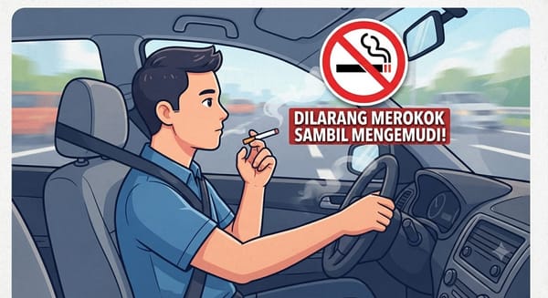 Merokok Sambil Mengemudi Bisa Didenda Rp750 Ribu, Ini Aturannya