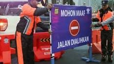 Jalan Kawasan Raya Cipayung Depok Ditutup Sementara Adanya Pekerjaan Kontruksi