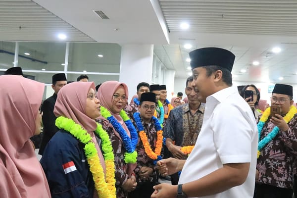 Tiga Kali Berturut-turut Juara Umum MTQ Korpri, Kepulangan Kafilah Sumbar Disambut Wagub Vasko di BIM