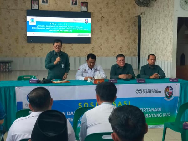 Perumda Tirtanadi Sosialisasi Layanan Tarif  Air Minum di Percut Sei Tuan dan  Batang Kuis Kabupaten Deli Serdang