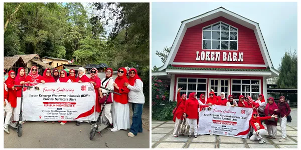 Family Gathering IKWI Sumut Nimati Wisata Alam Loken Barn Karo Meriahkan HUT Kemerdekaan RI