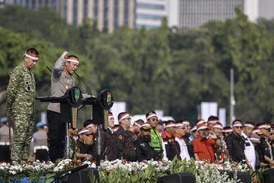 Sinergi TNI-Polri dan Warga, 11.000 Peserta Ikuti Apel 'Jaga Jakarta' di  Monas