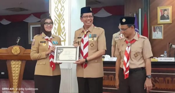 Ka Kawarda Gerakan Pramuka Lampung Jihan Nurlela Lantik Kamabigus UIN Raden Intan Lampung