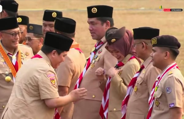 Hadiri Jamnas  di Buperta Cibubur, Wagub Lampung Terima Penghargaan Lencana Karya Bakti Pramuka
