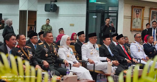 Gubernur dan Wakil Gubernur Lampung Saksikan Secara Virtual Upacara Peringatan Detik-detik Proklamasi Kemerdekaan, Dari Balai Keratun
