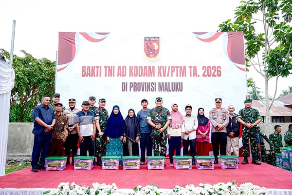 Bakti TNI AD Kodam XV/Pattimura Tahun 2026 Ditutup, Pengabdian Tanpa Batas Untuk Masyarakat Maluku