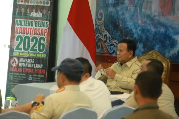Presiden Prabowo Pimpin Rapat Penanganan Karhutla di Kalimantan Tengah