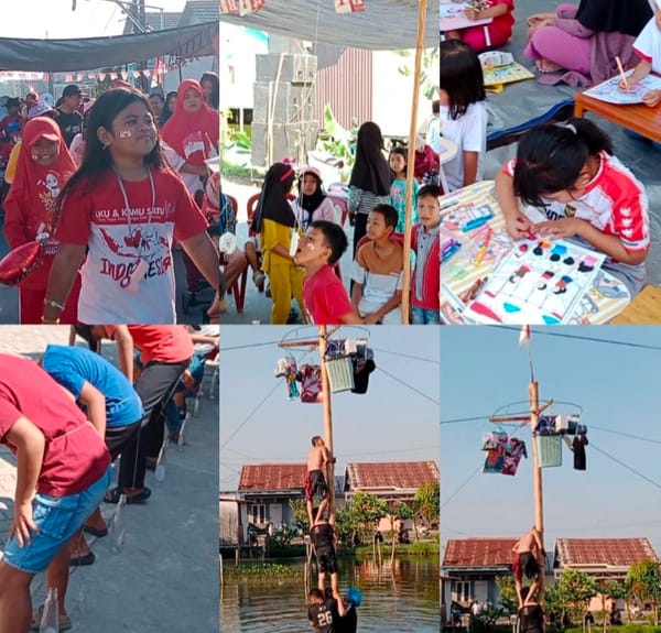 Warga RT 25 Grand Purnama 2 Semarakkan HUT RI ke-81 dengan Lomba dan Gotong Royong