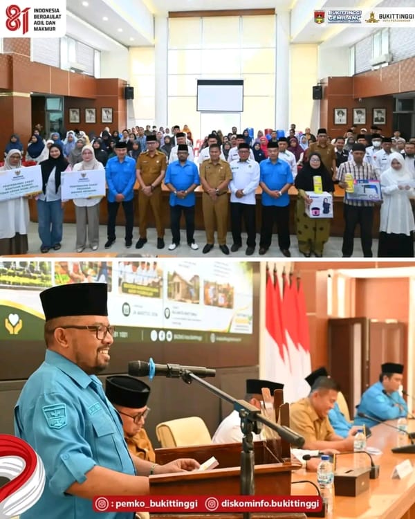 Pemko Bukittinggi Bersama Baznas dan Kemenag Salurkan Zakat Program Unggulan dan Infak Bencana NTT