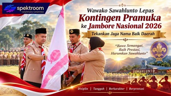 Wawako Sawahlunto Lepas Kontingen Pramuka ke Jambore Nasional 2026, Tekankan Jaga Nama Baik Daerah