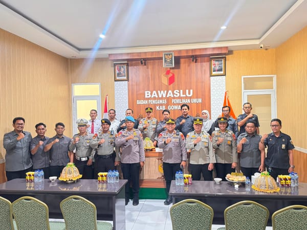 Kapolresta Gowa dan Bawaslu Perkuat Sinergi Antisipasi Kerawanan Pemilu
