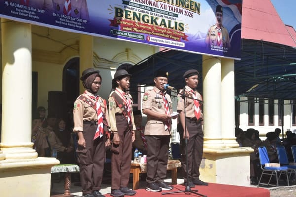 Wabup H. Bagus Santoso Resmi Lepas Kontingen Kwartir Pramuka Bengkalis Menuju Jambore Nasional ke-XII