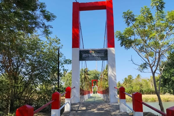 Jembatan Gantung Saballang Kado Istimewa TNI AD di HUT  RI 81 Untuk Rakyat