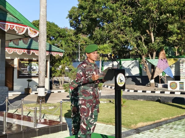 Upacara Bendera Kodim 1425/ Jeneponto, Kasdim Titipkan Pesan Penting untuk Prajurit