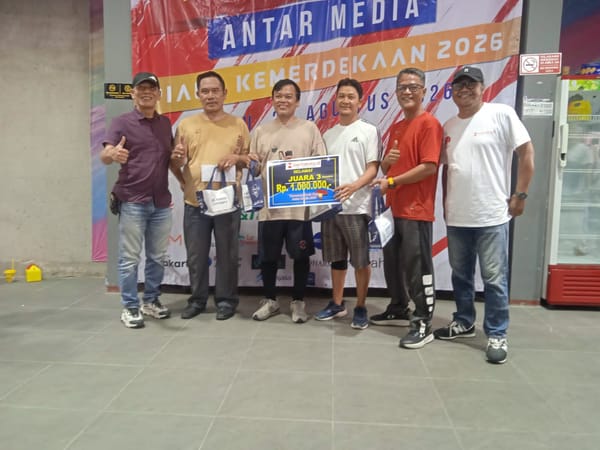 Puluhan Wartawan Ikuti Turnamen Tenis Meja Antarmedia di Pelita 15 Table Tennis Club