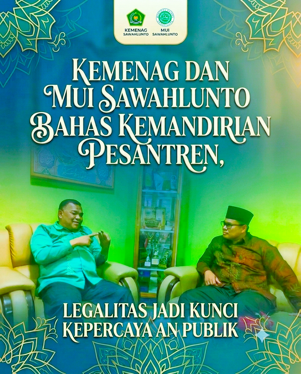 Kemenag dan MUI Sawahlunto Bahas Kemandirian Pesantren, Legalitas Jadi Kunci Kepercayaan Publik